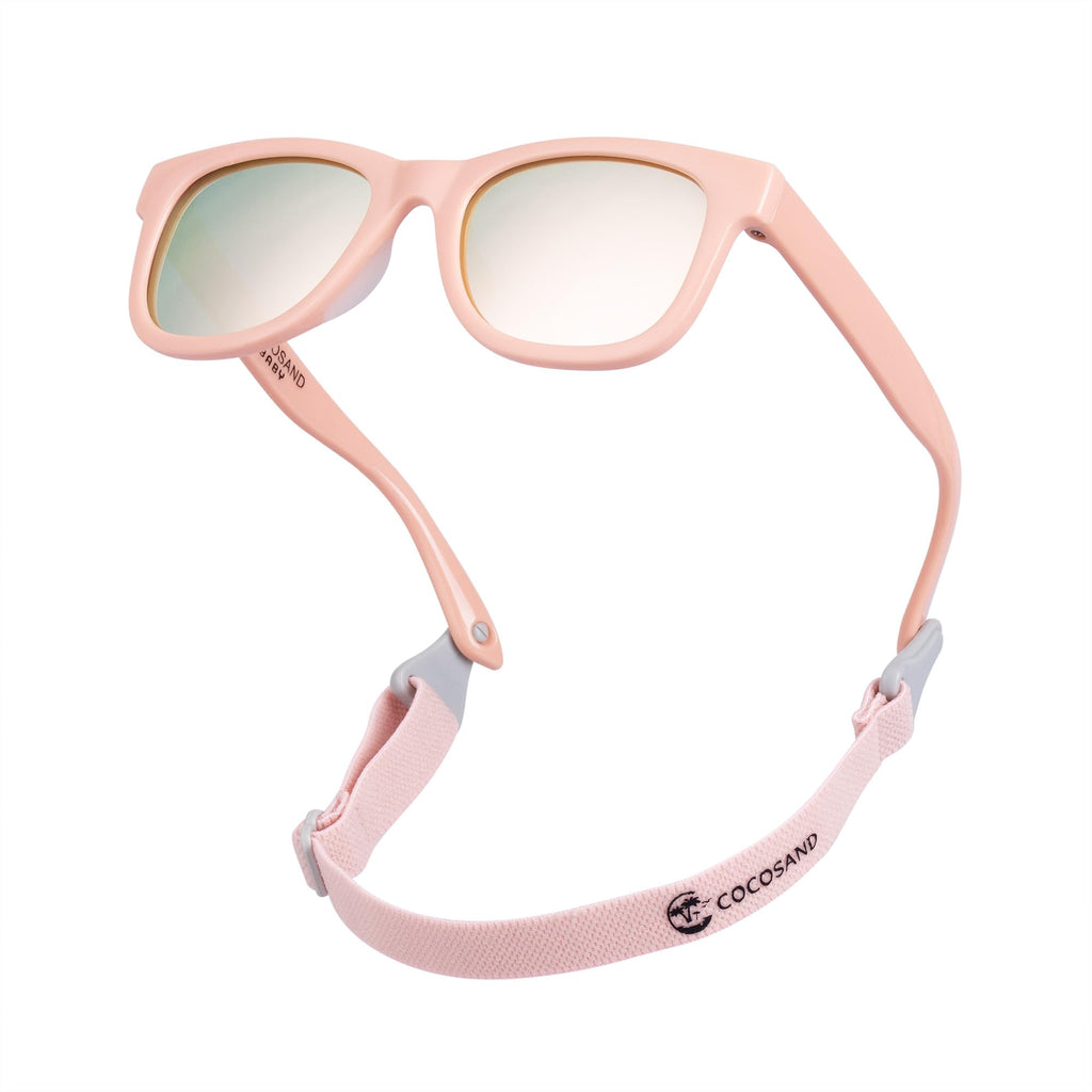 COCOSAND Flexible Polarized Baby Sunglasses with Strap & Silicone Nose Pads