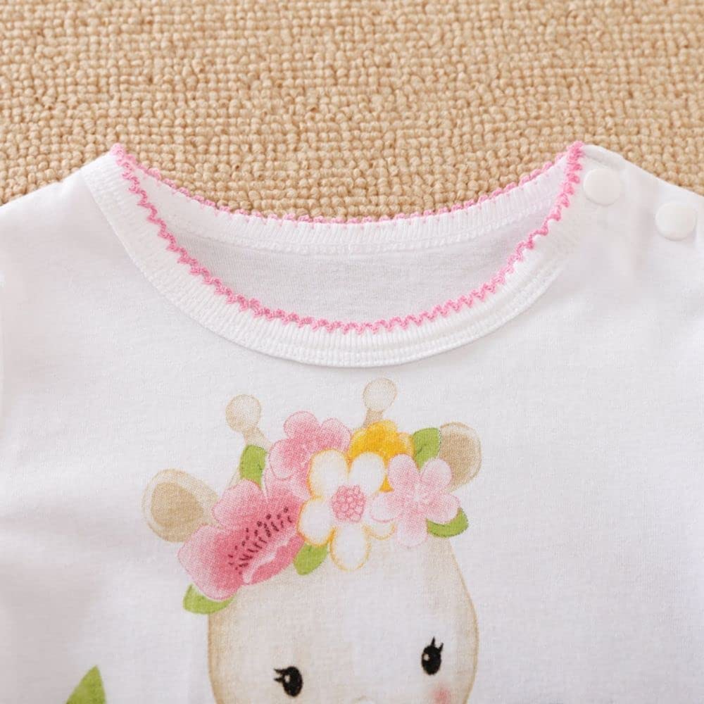 Aoswep - All Over Star with Elephant Printed Jumpsuit Baby girl bodysuit (6-9 Months)