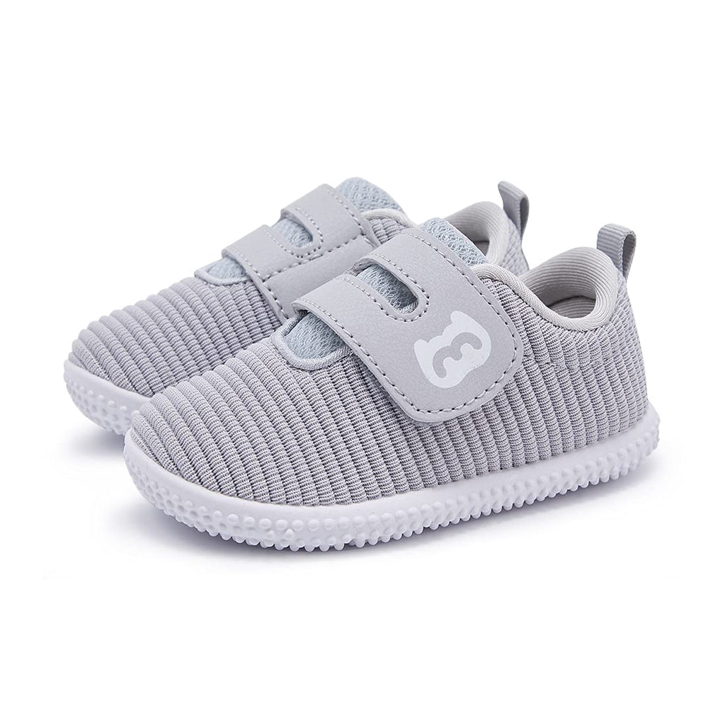 BMCiTYBM Toddler Walking Shoes Baby Boy Girl Barefoot Sneakers Grey Size 7