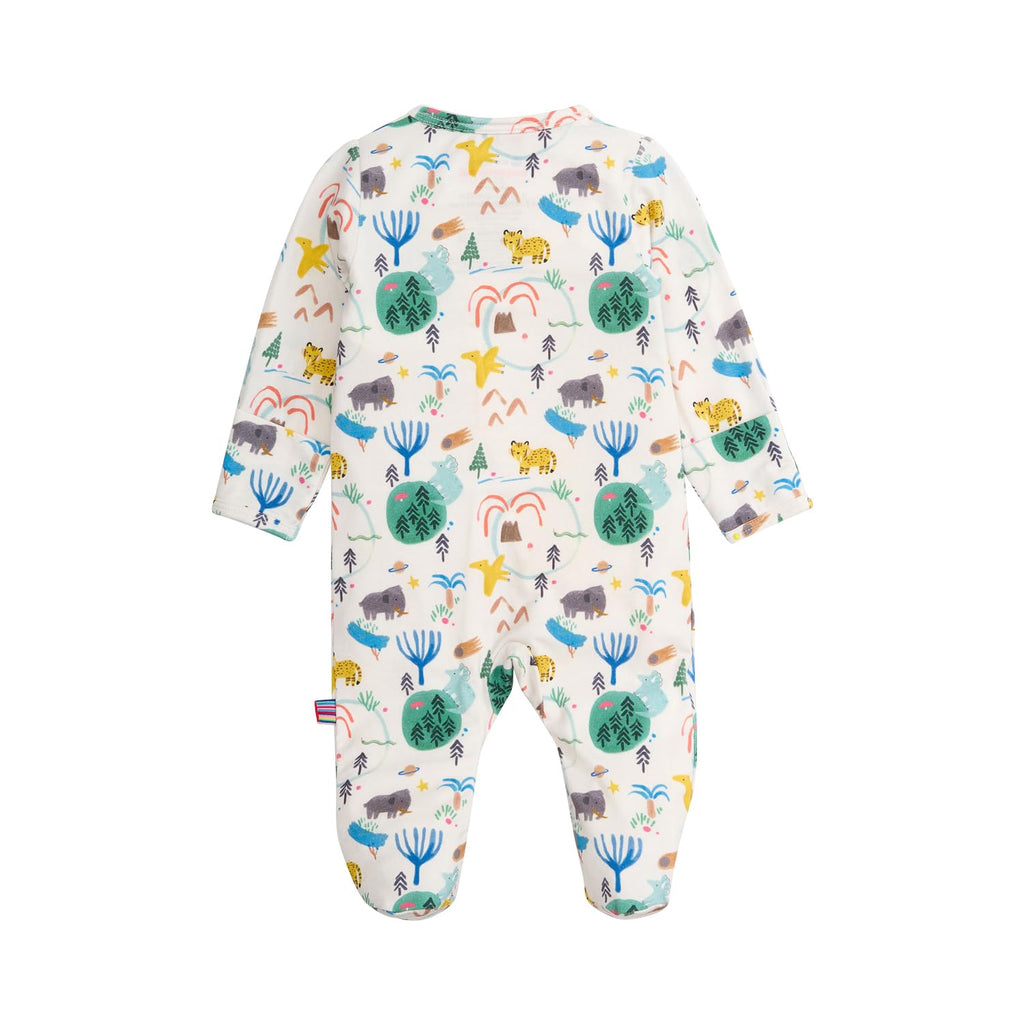 Magnetic Me Boys Modal Magnetic Baby Footie Pajamas | Silky Soft Modal Fabric | Wooly Big Deal | 12-18 Months