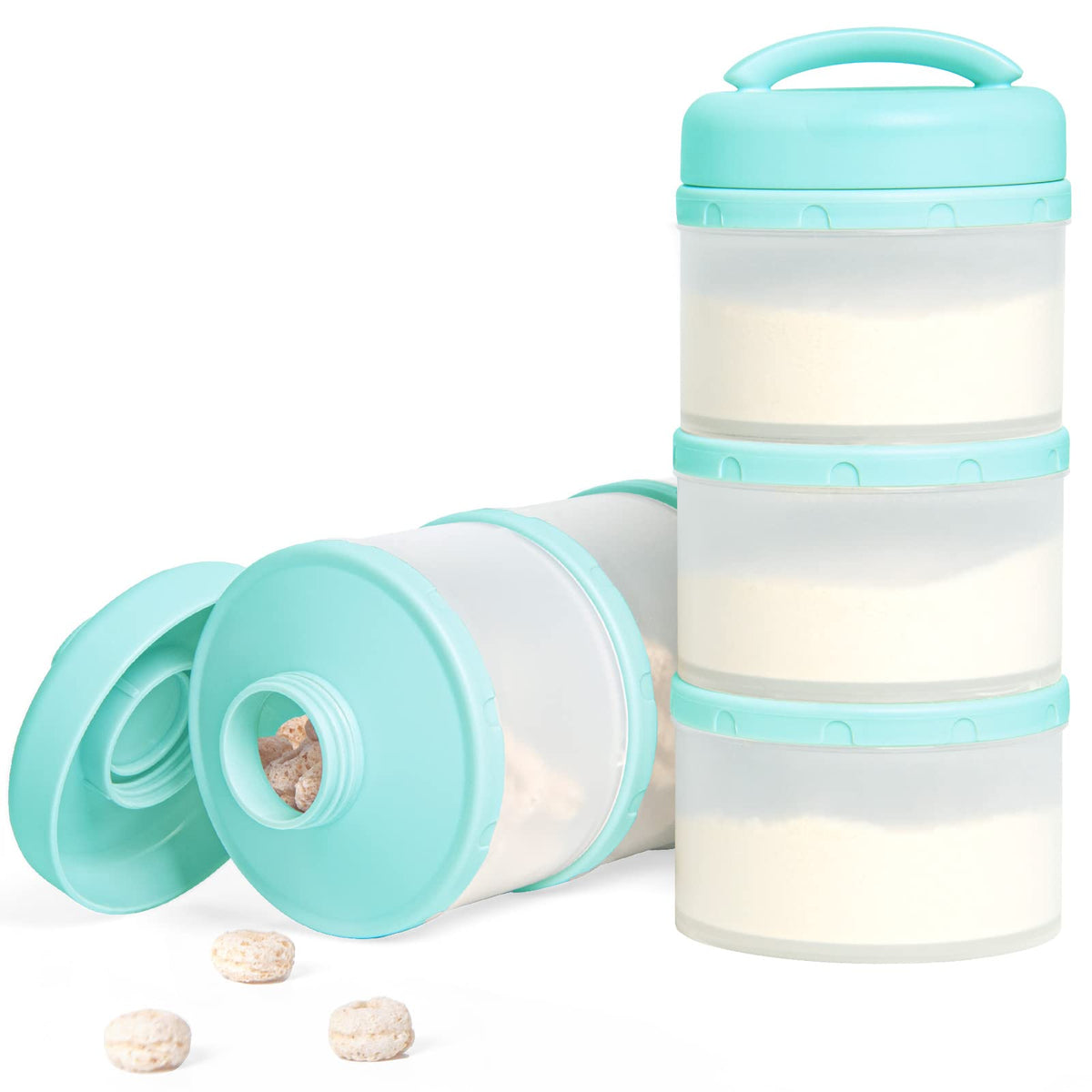 Termichy Stackable Formula Dispenser Portable: Milk Powder Container to go