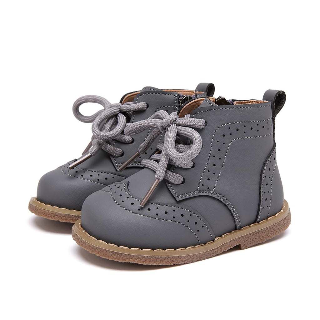 BMCiTYBM Toddler Boys Girls Boots Oxford Shoes for All Seasons 2-2.5 Years Grey Size 7 Toddler