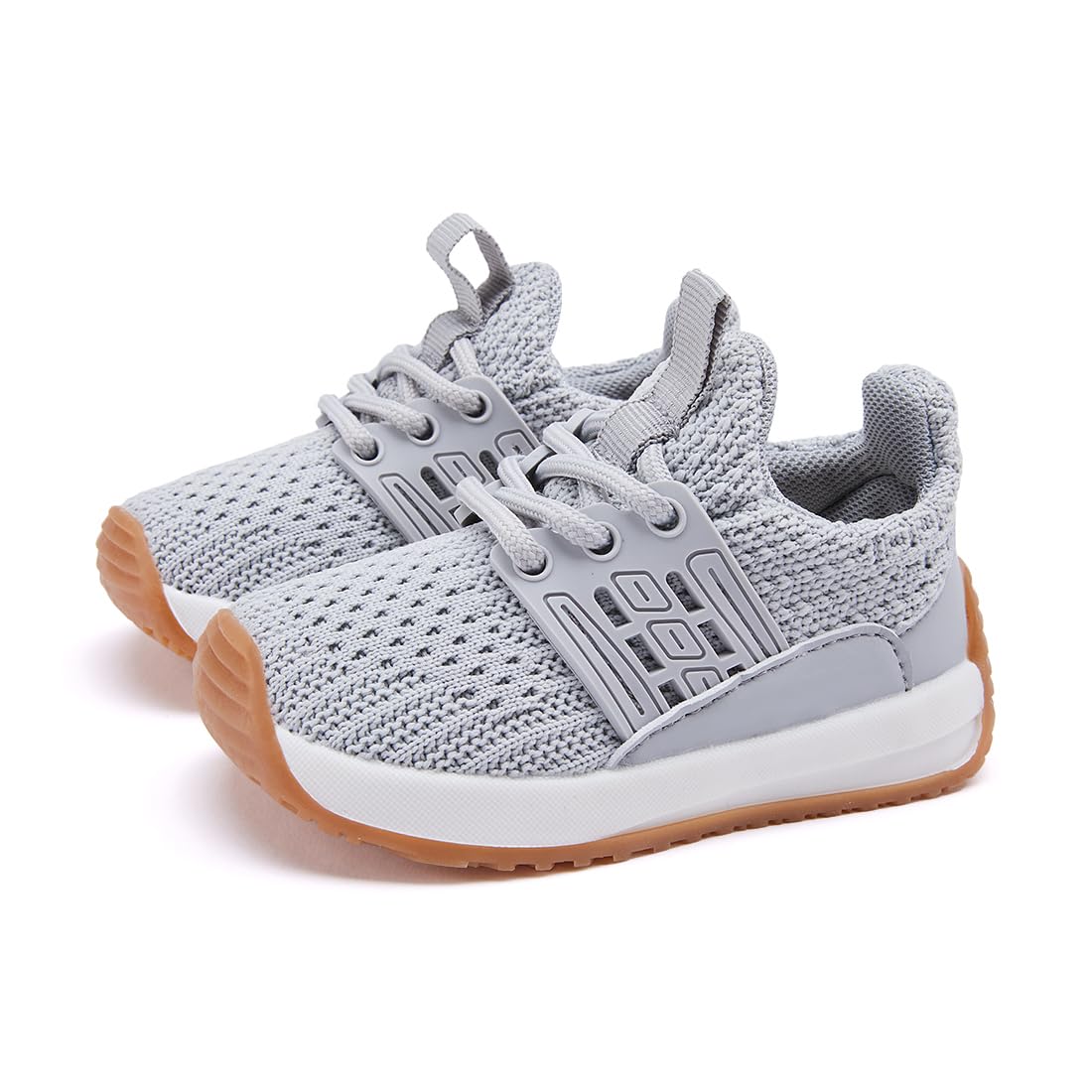 BMCiTYBM Baby Walking Shoes Unisex Infant Sneakers Grey Size 6-12 Months
