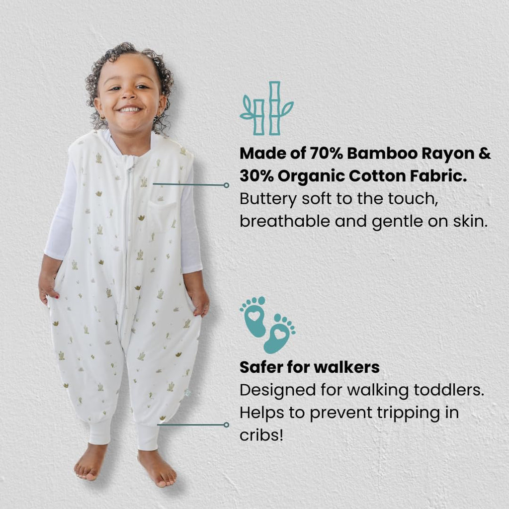Tealbee Dreamsuit Walker Toddler Sleep Sack with Feet and Legs, 3T-4T