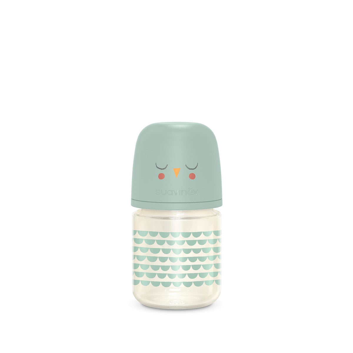 Suavinex Bonhomia Glass Baby Bottle with SX PRO Silicone Nipple, Anti Colic Baby Bottles, Baby Bottles for Breastfed Babies, Slow Flow, 0mo, 4oz, Beige