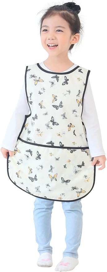 Kids Painting Apron – Waterproof Art Smock for Toddlers & Preschoolers, Messy Play, Baking, Crafts, Cooking, Mealtime