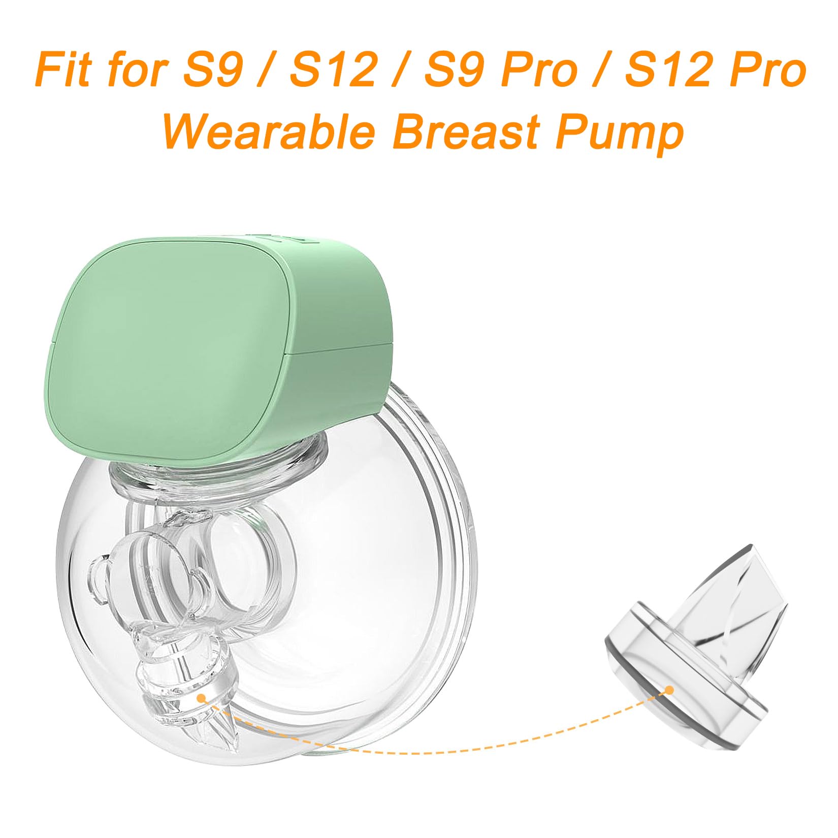 6 Pack Silicone Duckbill Valve Compatible with S9 / S12 / S9Pro / S12Pro Wearable Breast Pump, Electric Breast Pump Parts Accessories