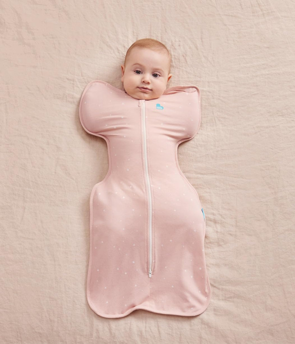 Love to Dream Swaddle UP, Baby Sleep Sack, Self-Soothing Swaddles for Newborns, Secure Fit Helps Calm Startle Reflex, New Born Essentials for Baby, 1.0 TOG, Small 8-13lbs, Powder Pink Twinkle