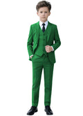 YuanLu Kids Slim Fit Suit Boys Christmas Tuxedo Green Youth Suits Size 10
