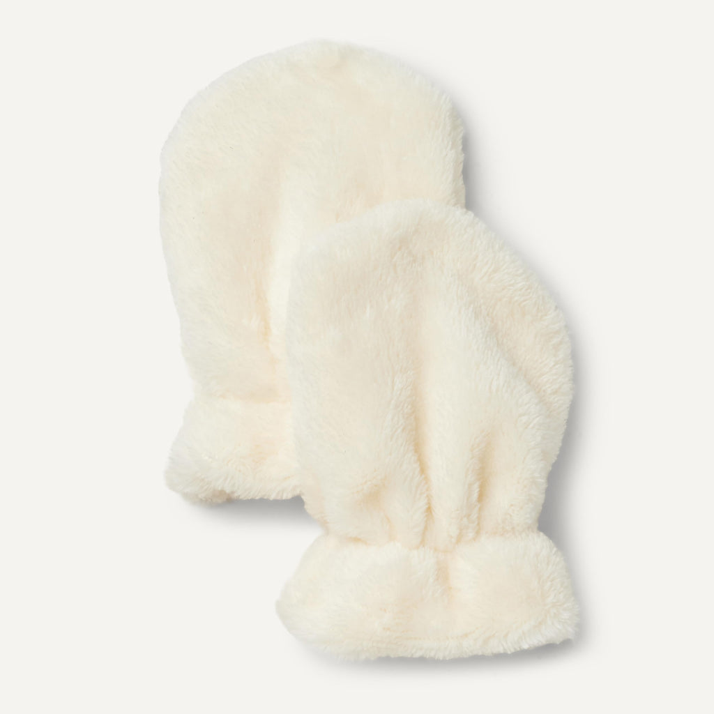 Amazon Essentials x Sofia Grainge Unisex Babies' Plush Faux Fur Hat and Mittens Set, Pale Pink, 6-12 Months