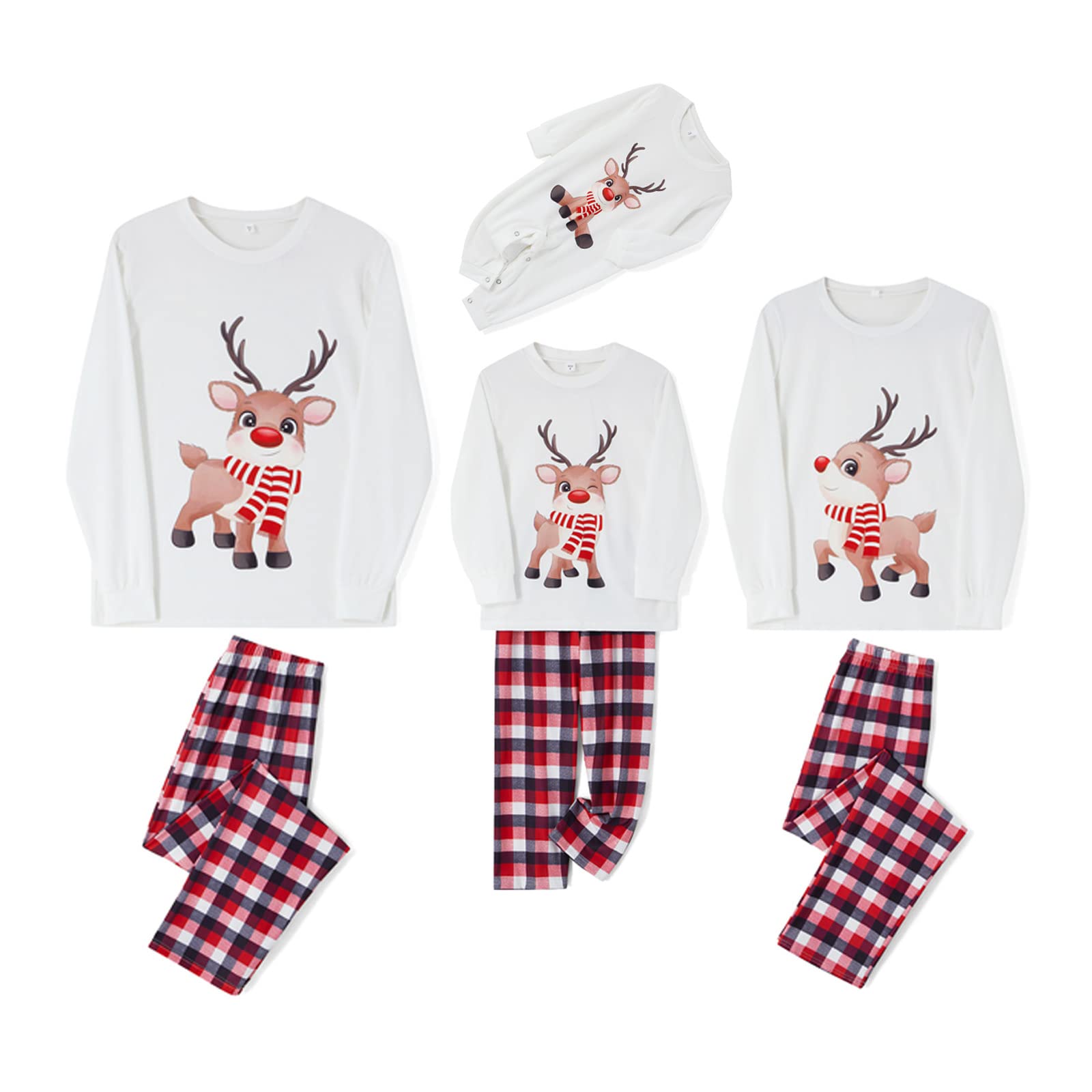Awoscut Family Christmas Pajamas Matching Pajamas for Family, Xmas PJs Sets Holiday Sleepwear(#311, Men, 3XL)