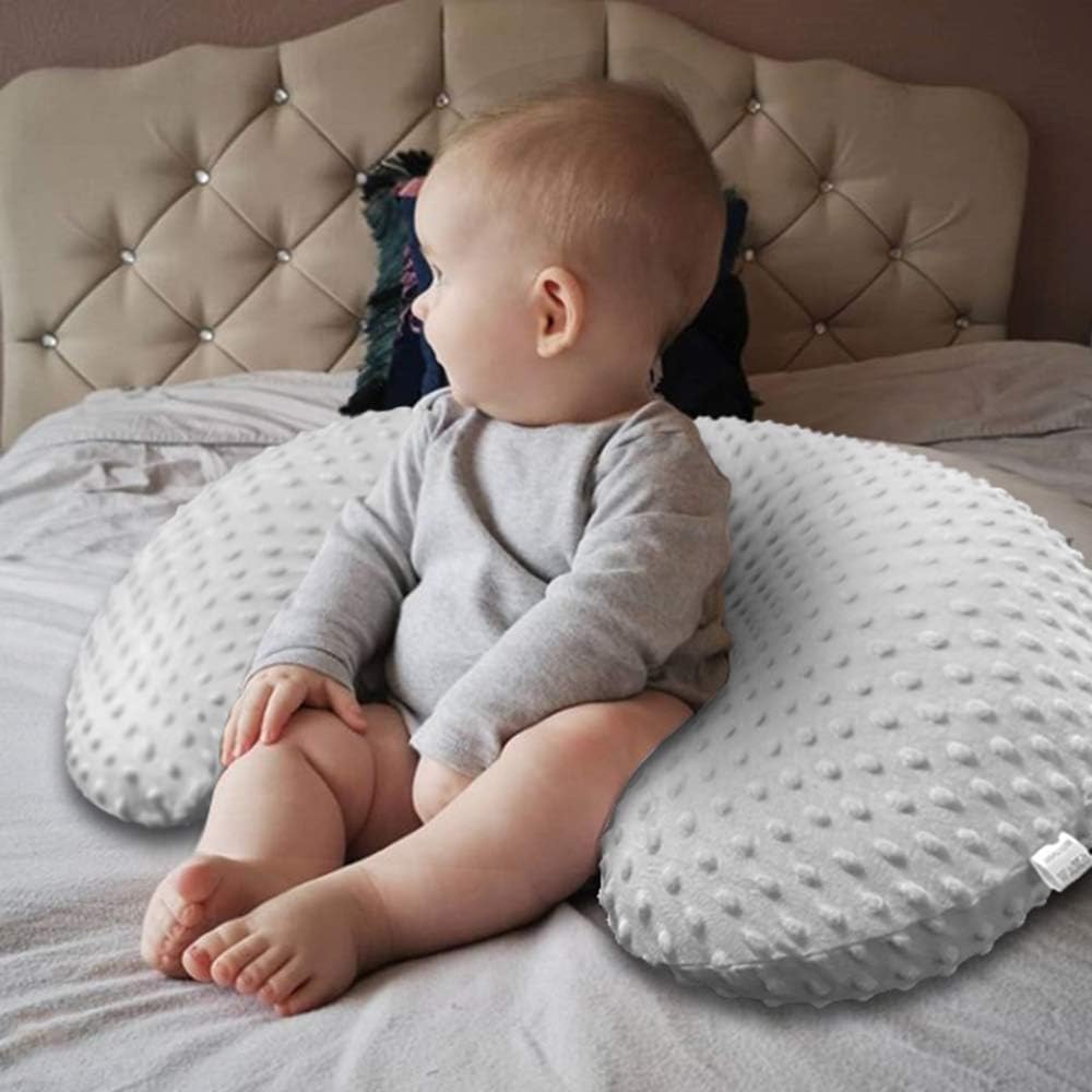iEvolve Minky Nursing Pillow Cover Breast Feeding Pillow Cover Slipcover U Shape for Baby Boy Girl,Cover Only(Mustard)