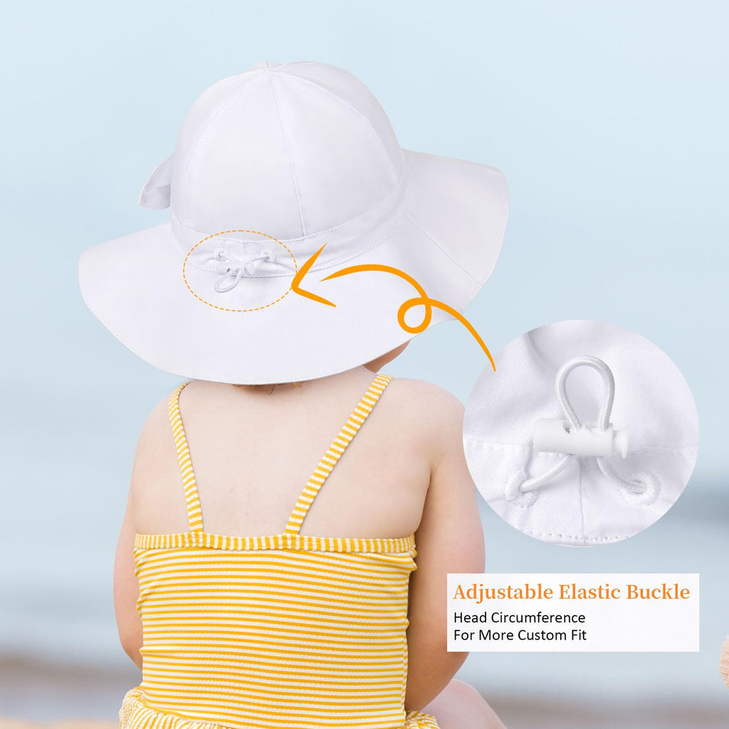 Baby Girl Sun Hat Kids Summer Beach Wide Brim Hats Toddler Bucket Hat 6-24M