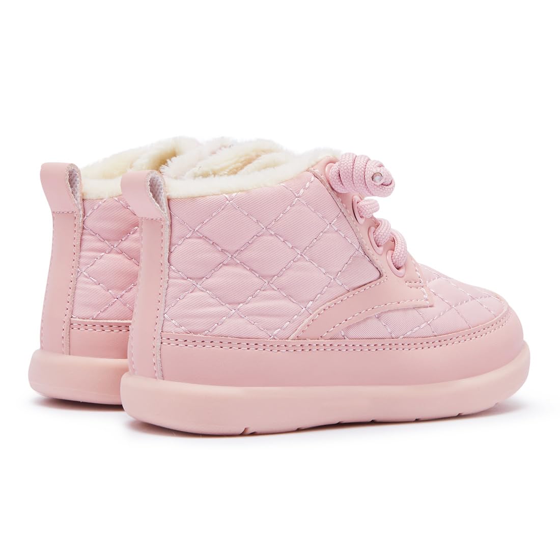 BMCiTYBM Baby Snow Boots Boy Girl Waterproof Infant Winter Warm Booties Nonslip Lightweight Outdoor Shoes for First Walkers Pink Size 12-18 Months Infant