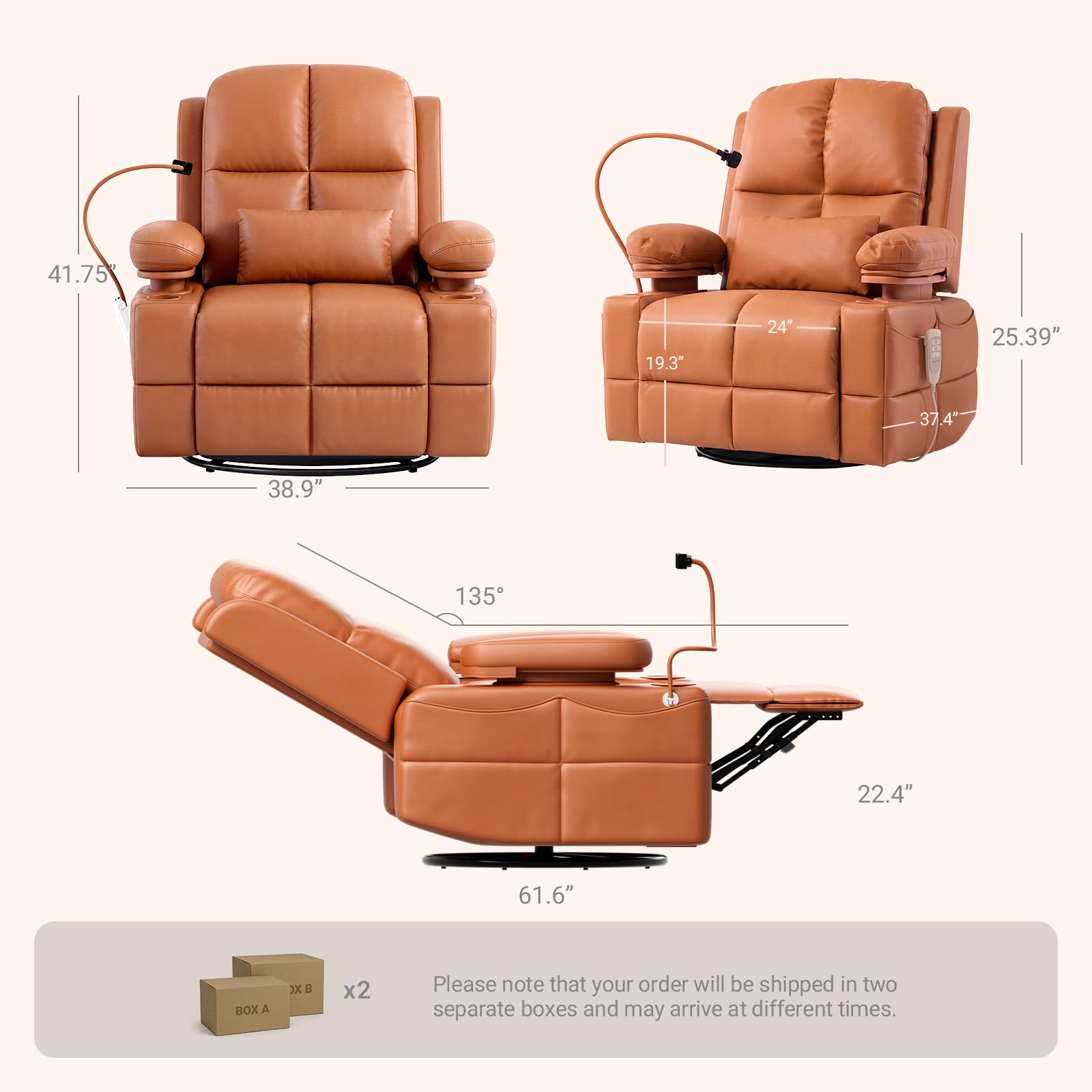 MAMAZING Lullapod Power Nursery Rocking Chair with HugAssist Armrest