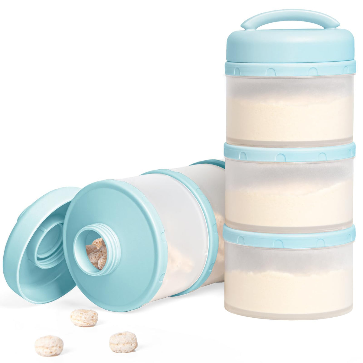 Termichy Stackable Formula Dispenser Portable: Milk Powder Container to go