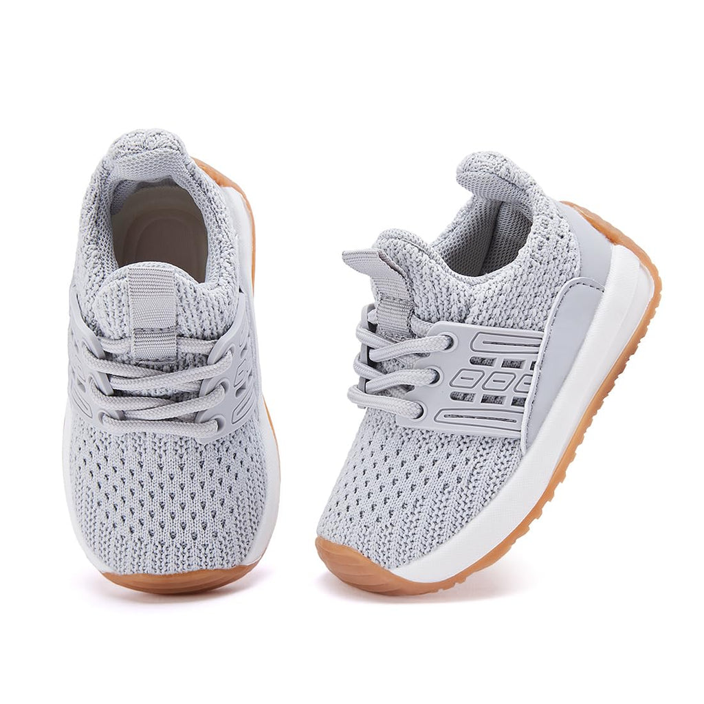 BMCiTYBM Baby Walking Shoes Unisex Infant Sneakers Grey Size 6-12 Months