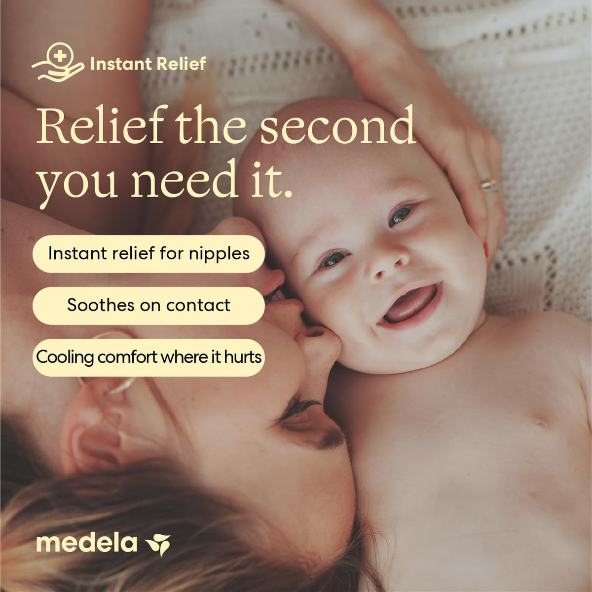 Medela Soothing Hydrogel Pads for Nipples, Reusable 24 Hours, Pack of 4