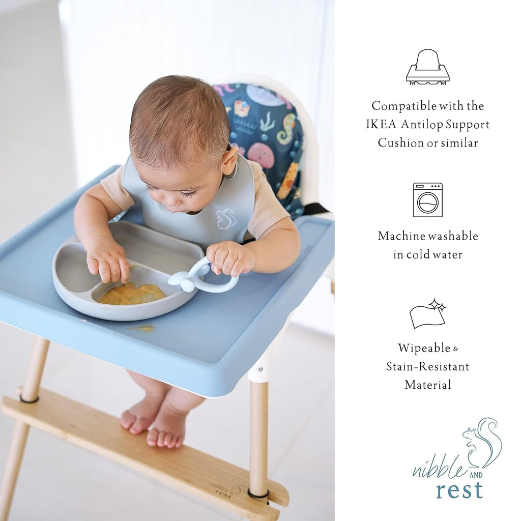 Nibble and Rest Highchair Insert Cover, Compatible for IKEA Antilop Highchair, High Chair Accessories Stain-Proof and Wipeable Insert Cover (Cushion NOT Included)(Dinosurdays)