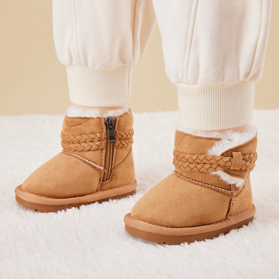 BMCiTYBM Baby Snow Winter Boots Girls Boys Infant Walker Shoes 6-12 Months