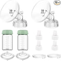 Breast Pump Parts Compatible with Spectra S1/S2/9 Plus/Synergy Gold, Full Set Replacement Parts for Spectra Include 19mm Flange, Duckbill Valve, Backflow Protector, Tubing, Bottle, Not Original Parts