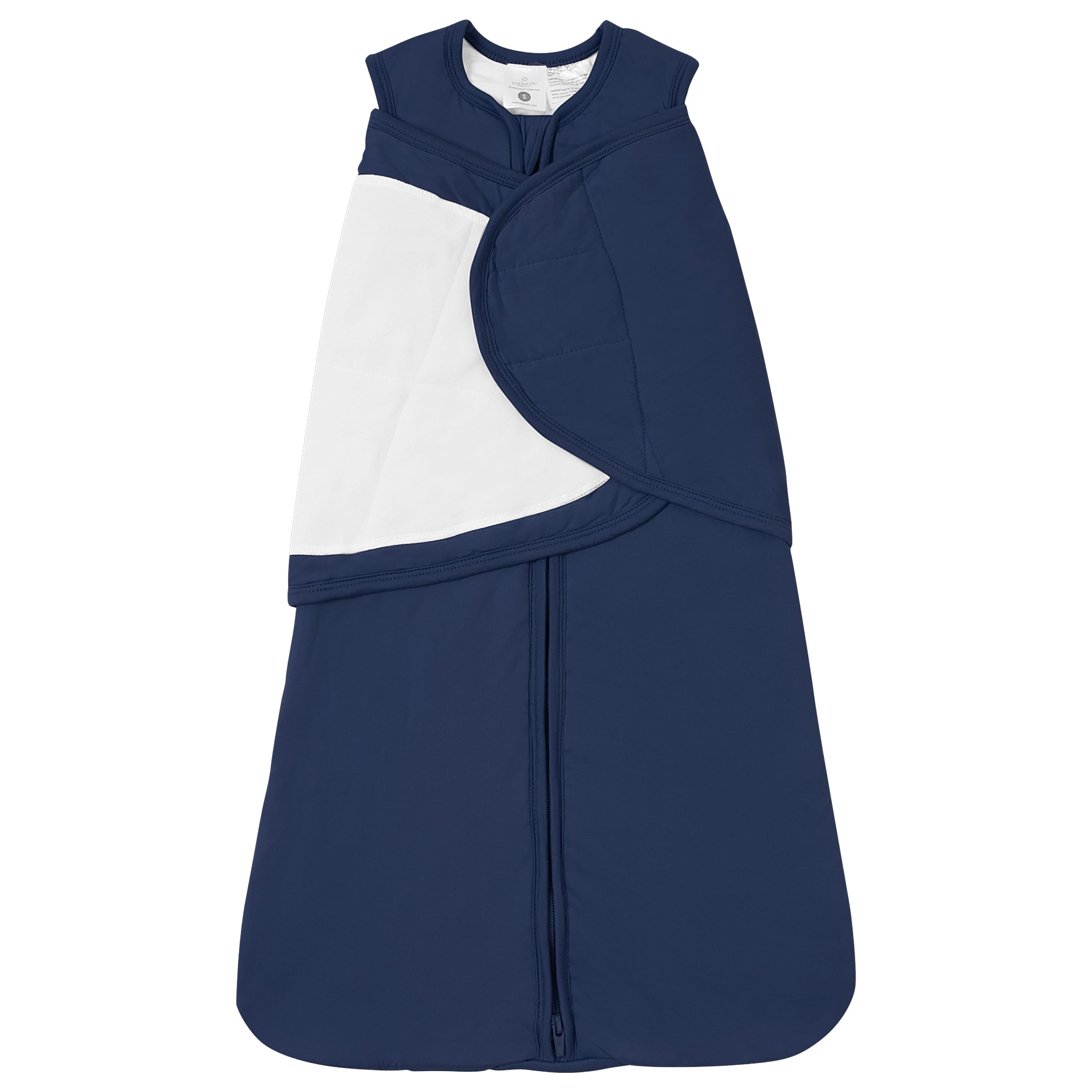 TOTBASIC Baby Swaddle Blanket 3-6 Months, 1.0 TOG 3-Way Adjustable Baby Sleep Sack, Navy