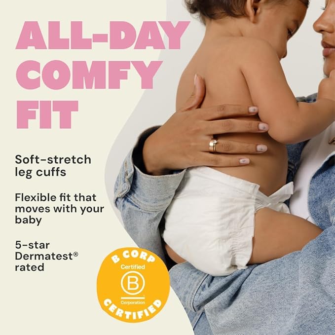 DYPER - Baby Diapers Size 0 (34 Count) - Plant Based Disposable Diapers for Day and Overnight Premium Leak Protection, Skin-Friendly Comfort with Soft Size 0 Diapers (<10 lb)