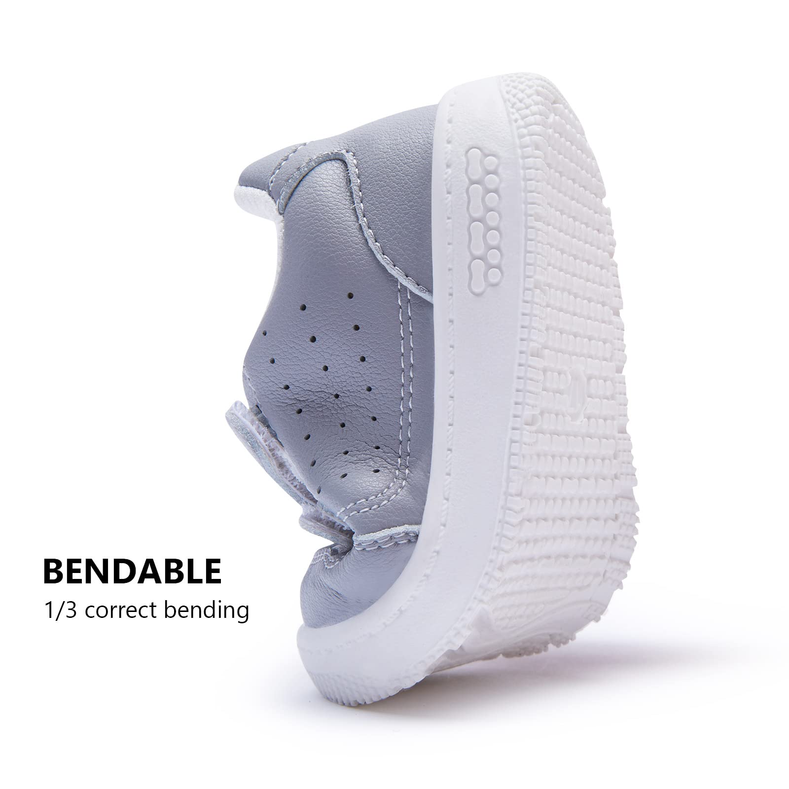 BMCiTYBM Baby Sneakers Infant Walking Shoes Unisex Grey Size 12-18 Months