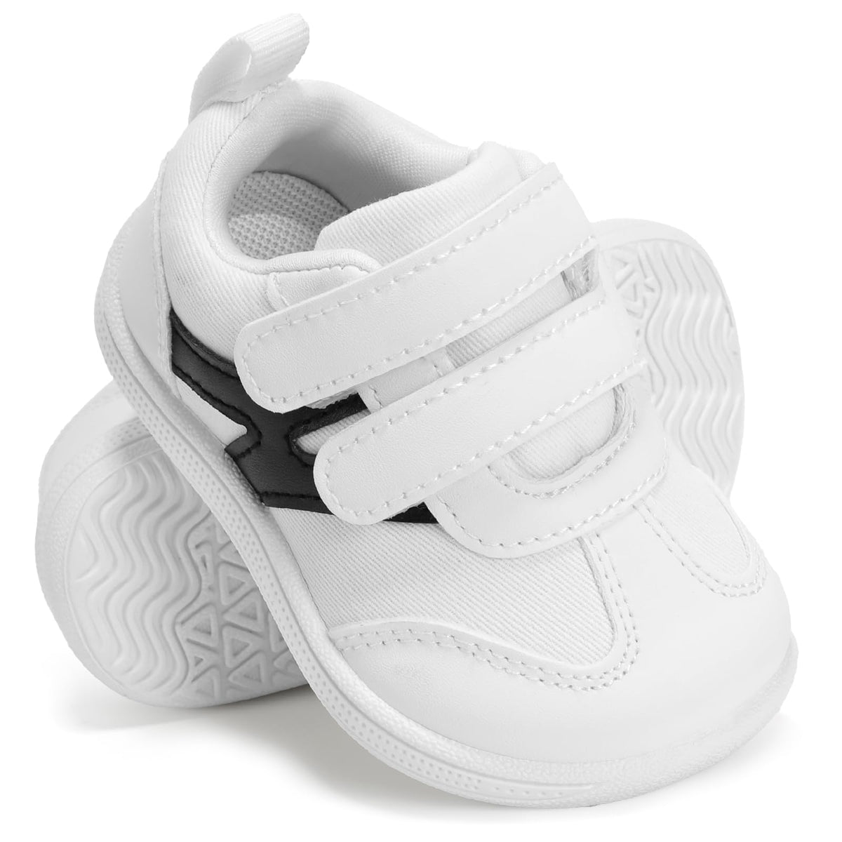 STQ KIDS Baby Wide Toe Box Shoes Lightweight First Walker Sneakers Beige 3