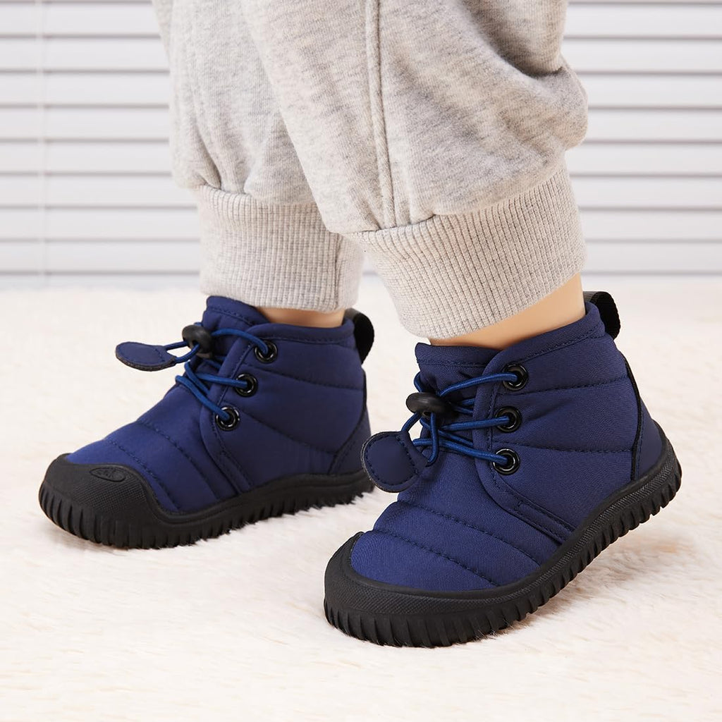 BMCiTYBM Baby Snow Winter Boots Boys Girls Shoes Non Slip First Walking Infant 6 9 12 18 24 Months Navy Size 18-24 Months Toddler