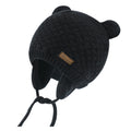 XIAOHAWANG Baby Hat Cute Bear Toddler Earflap Beanie Warm for Fall Winter (6-12 Months, A-Black)