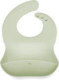 Ali+Oli Silicone Bib Waterproof Silicone Bibs for Babies & Toddlers Adjustable Feeding Bibs with Food Catcher Feeding Bucket