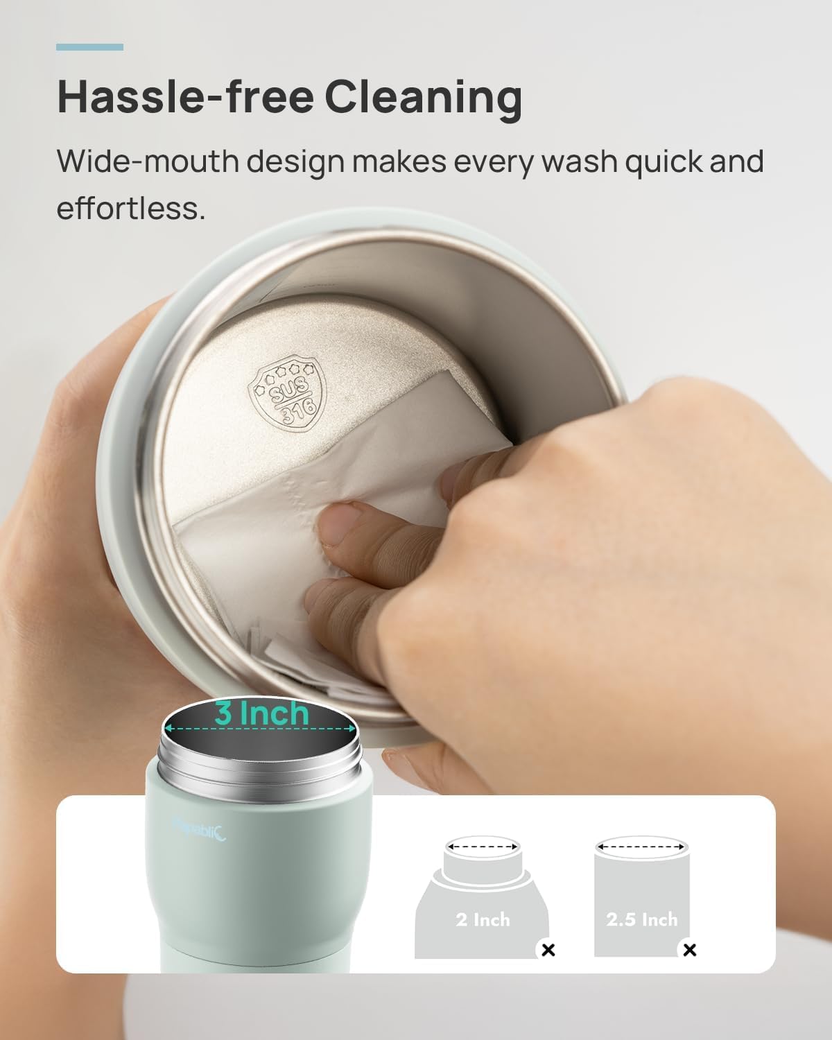 Papablic Portable Bottle Warmer Pro for Travel – Fast Heating, Built-in Sterilizer, 30W Fast Charge, 5-Temp Control, Easy-Clean Wide Mouth, Baby Milk Warmer for Breastmilk & Formula, Lilac Purple