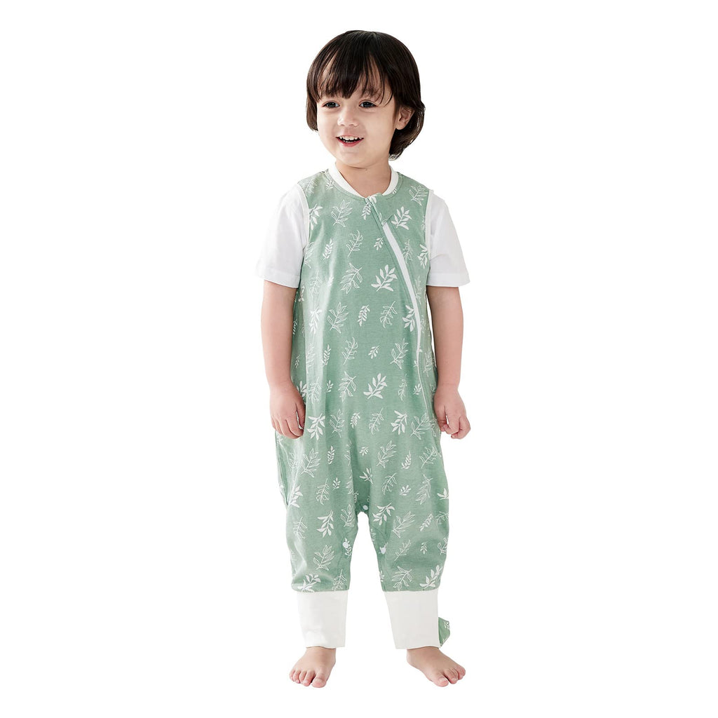Duomiaomiao 0.5 TOG Toddler Sleep Bag 6-12 Months 100% Cotton Lightweight Baby Sleep Sack with Feet, Breathable Comfy Toddler Wearable Blanket