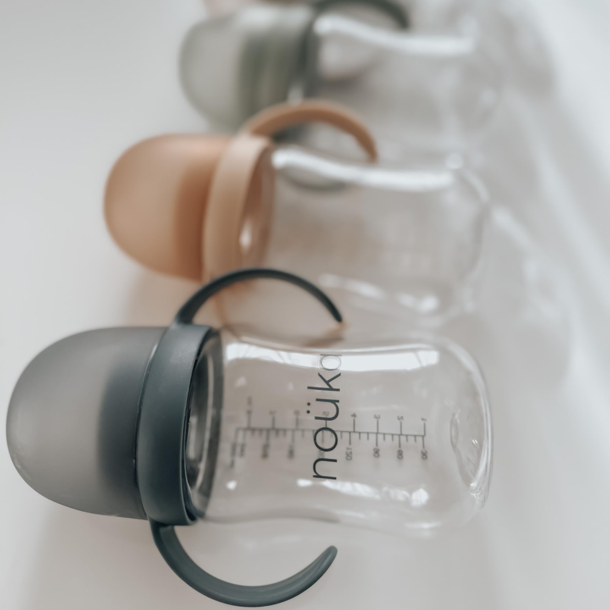 nouka Soft Spout Tritan Sippy Cup | Leak Proof and Easy Grip | Removable Handles | Bloom