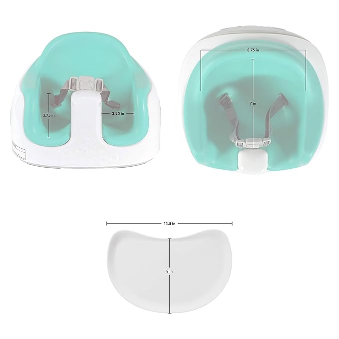Bumbo 3-in-1 Multi-Seat for 6 to 36 Months, Travel Baby Feeding & Play Floor Seat, All-in-One Portable Booster with Tray & Toddler High Chair, Aqua