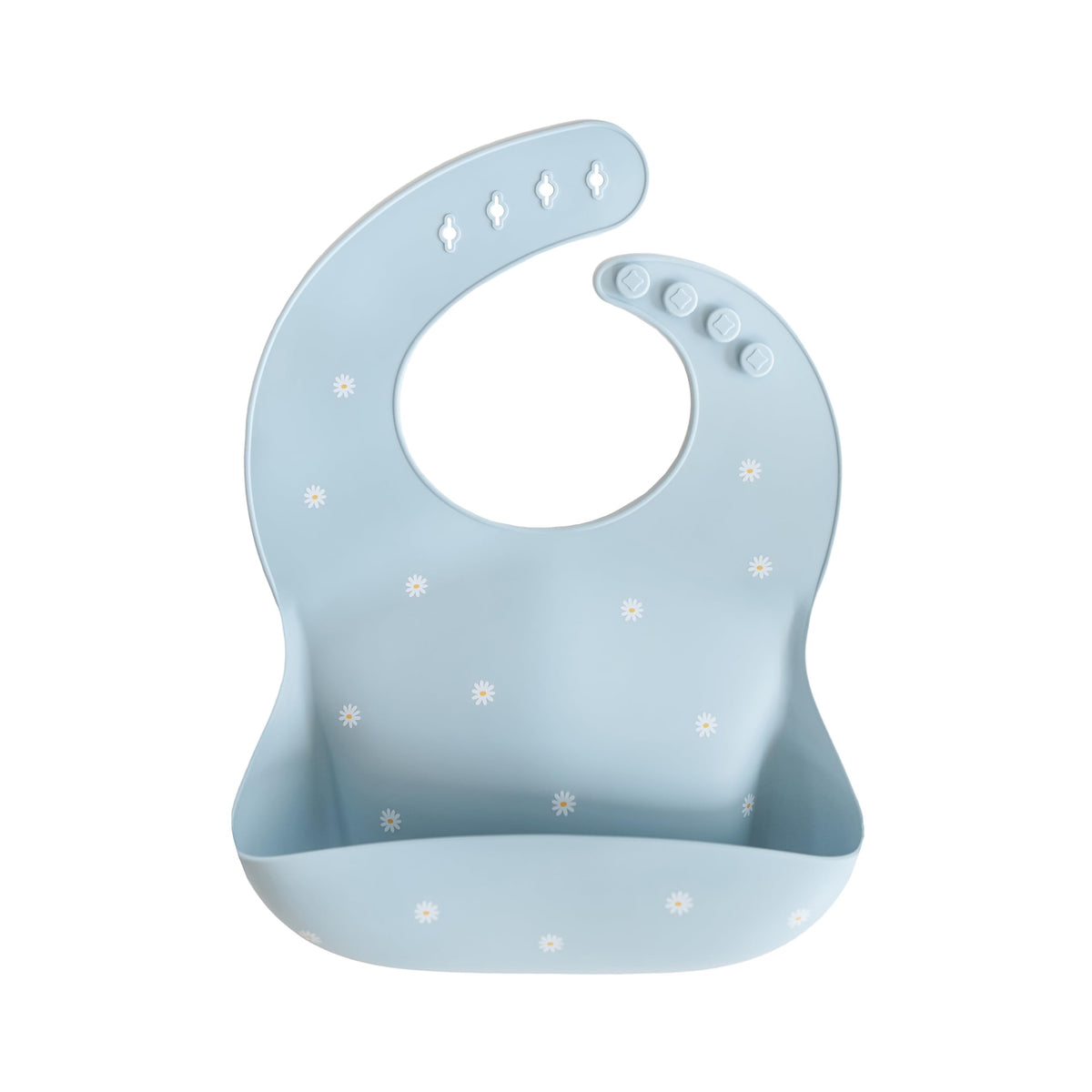 mushie Silicone Baby Bib | Adjustable Fit Waterproof Bibs (Rainbows)