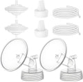 Breastpump Parts Compatible with Spectra S1 S2 9 Plus Motif Luna Ameda MYA Cimilre 24mm Flange Valve Tube Backflow Protector Replacement Kit for Spectra Accessories/Parts