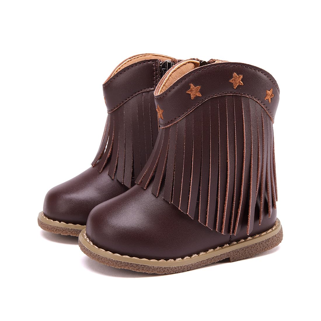 BMCiTYBM Toddler Cowboy Cowgirl Boots Western Shoes Black/Brown 8 Toddler