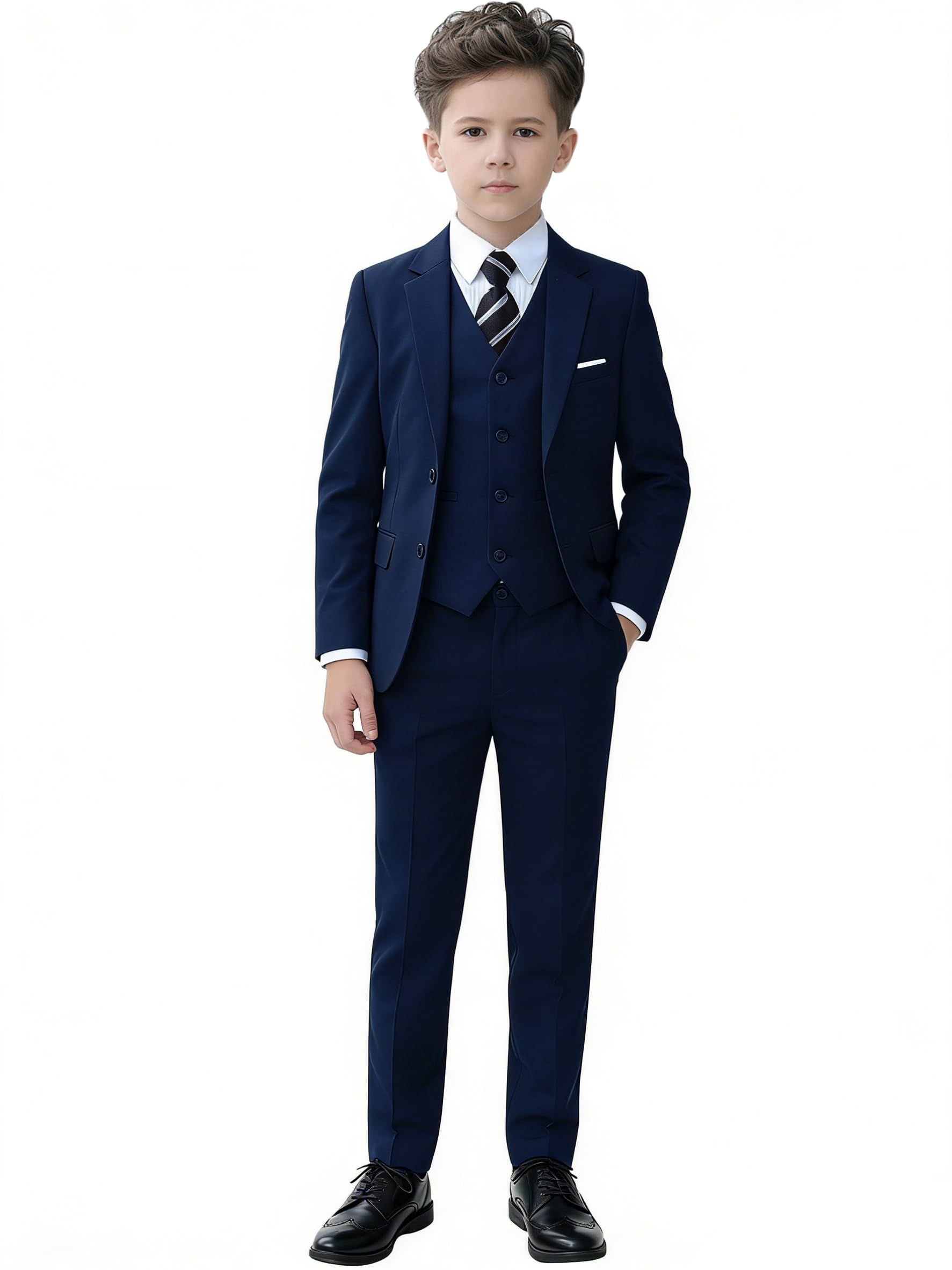 Toddler Tuxedo Slim Fit Kid Navy 4T Suit for Boys Ring Bearer Outfit
