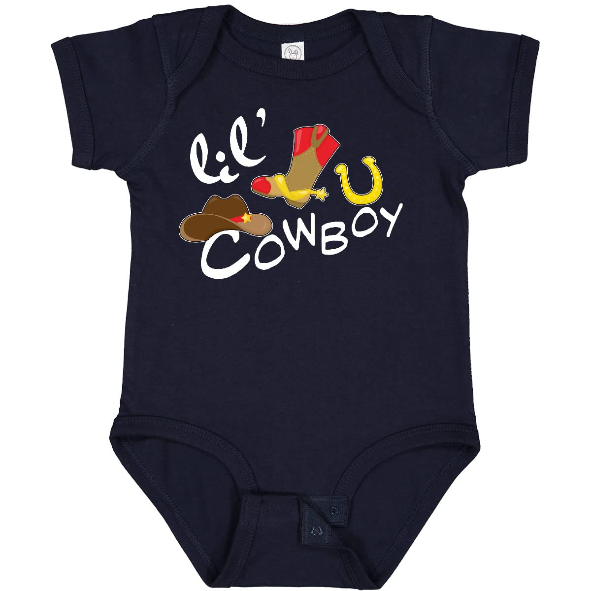 inktastic Lil' Cowboy Baby Bodysuit 6 Months Navy Blue 2a4d0