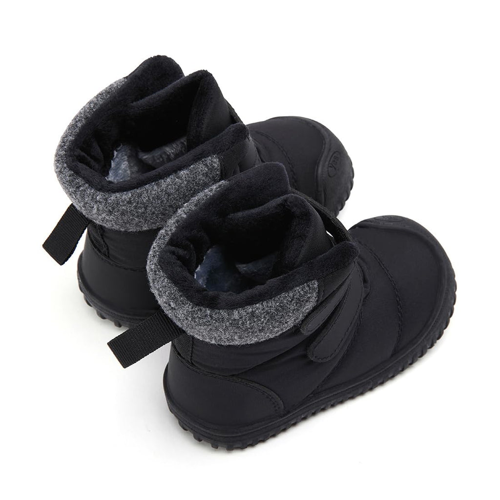 BMCiTYBM Toddler Baby Snow Winter Boots Boys Girls Shoes Double Strap Non Slip First Walking Infant 2 2.5 3 3.5 Years Black Size 7 Toddler