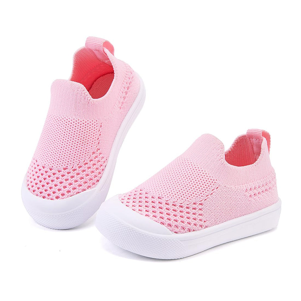 BMCiTYBM Toddler Walking Shoes Baby Boy Girl Barefoot Sneakers Pink Size 8