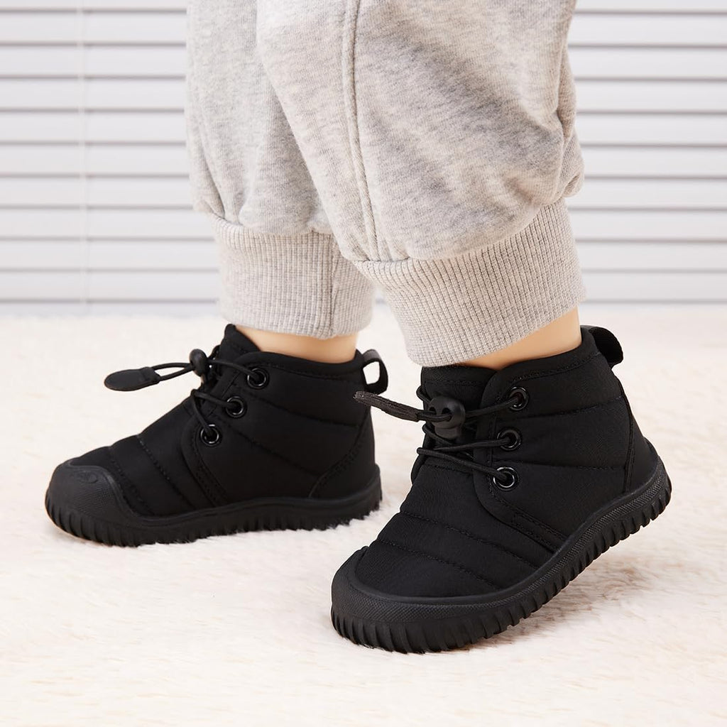 BMCiTYBM Toddler Baby Snow Winter Boots Boys Girls Shoes Non Slip First Walking Infant 2 2.5 3 3.5 Years Black Size 9 Toddler