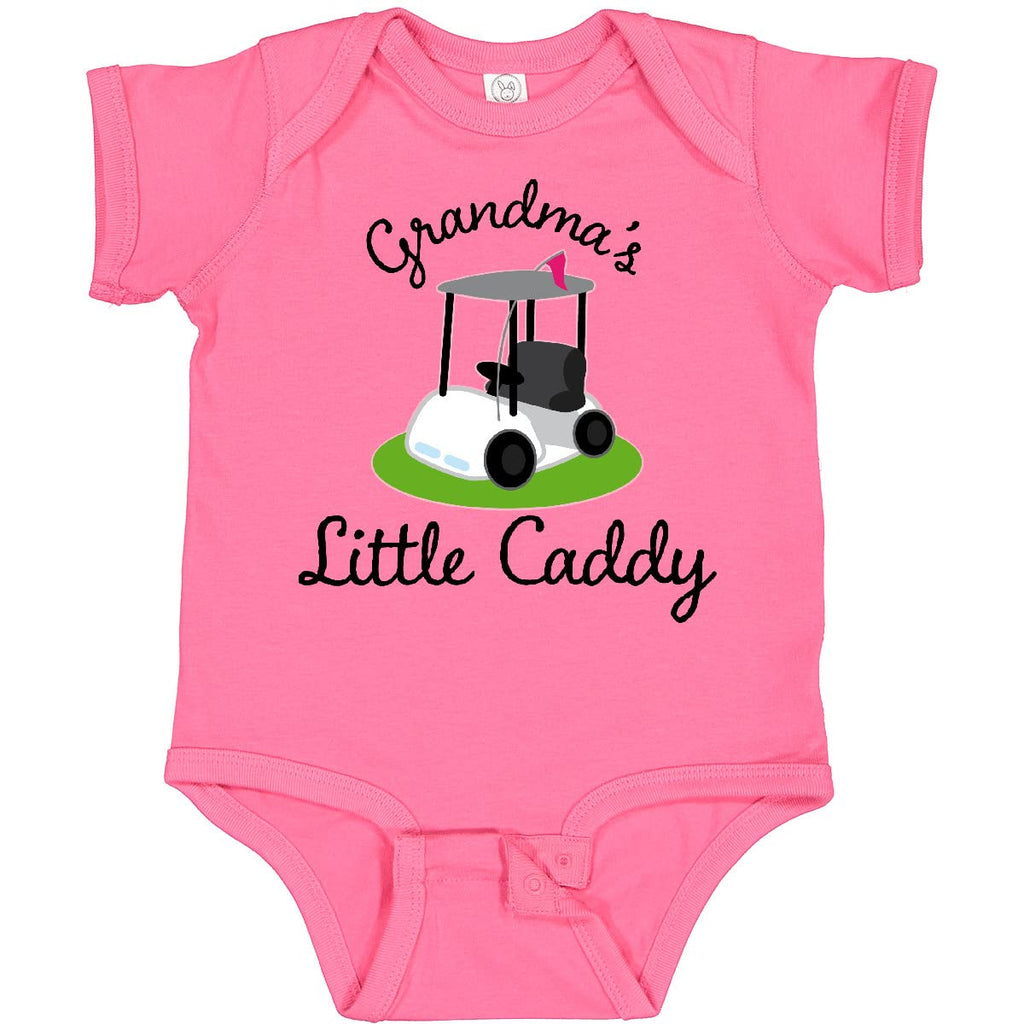 inktastic Grandma's Little Caddy Golf Baby Bodysuit Newborn Hot Pink 22b10