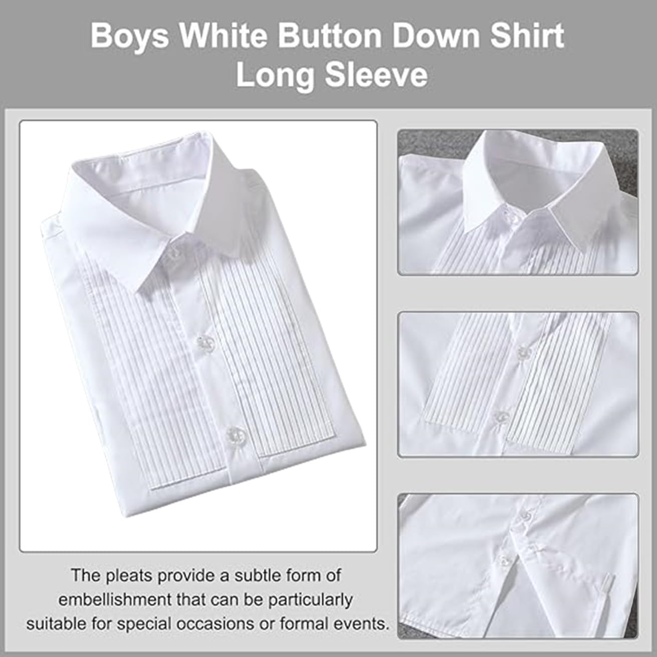 Lycody Boys Suit Vest Set Formal Dress Suits Wedding Outfit, Dusty Blue, 5T