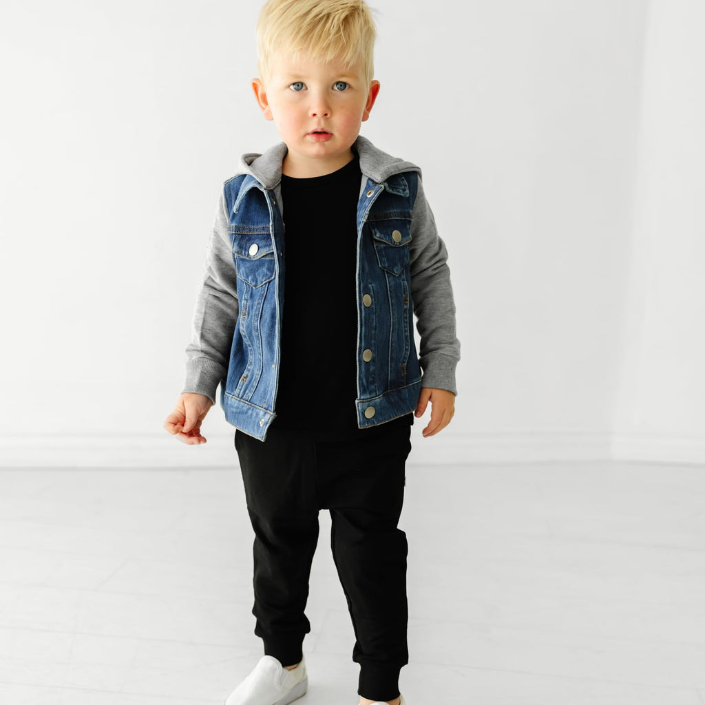 Little Sleepies Joggers for Boys & Girls, Soft Toddler Sweatpants, Baby Boys Pants, Elastic Waistband (Size 3T, Heather Gray)