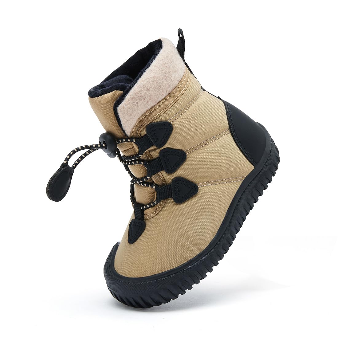 BMCiTYBM Toddler Baby Snow Winter Boots Shoes Boys Girls Cold Weather Baby Faux Fur Shoes 3-3.5 Years Camel Size 9 Toddler