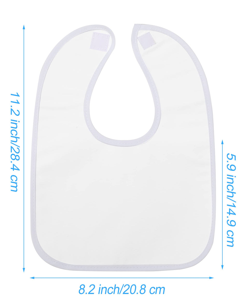 Foaincore 30 Pcs White Bibs Bulk, 2 Ply Waterproof for Baby Shower DIY