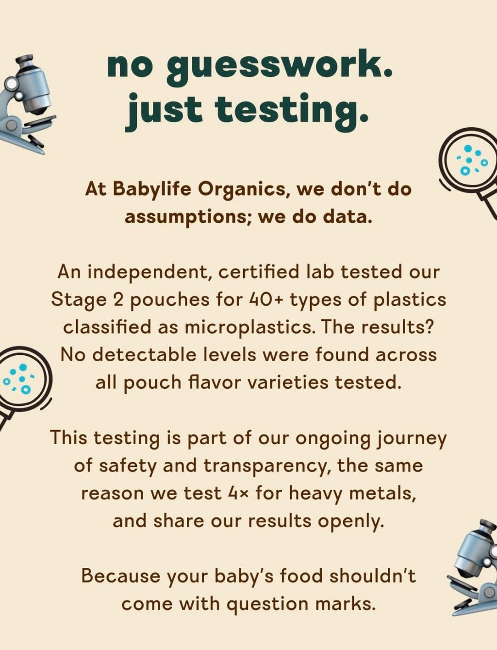 Babylife Organics Stage 2 - Carrot, Apple, Peach & Banana, 3.5 Ounce Pouch (6 Pack) - Heavy Metal Safe, Organic Baby Food